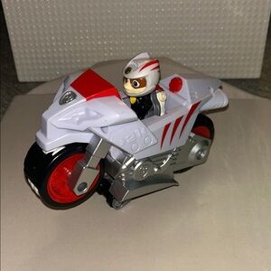 Paw Patrol Red and White Motorcycle with Wildcat Moto Pup
